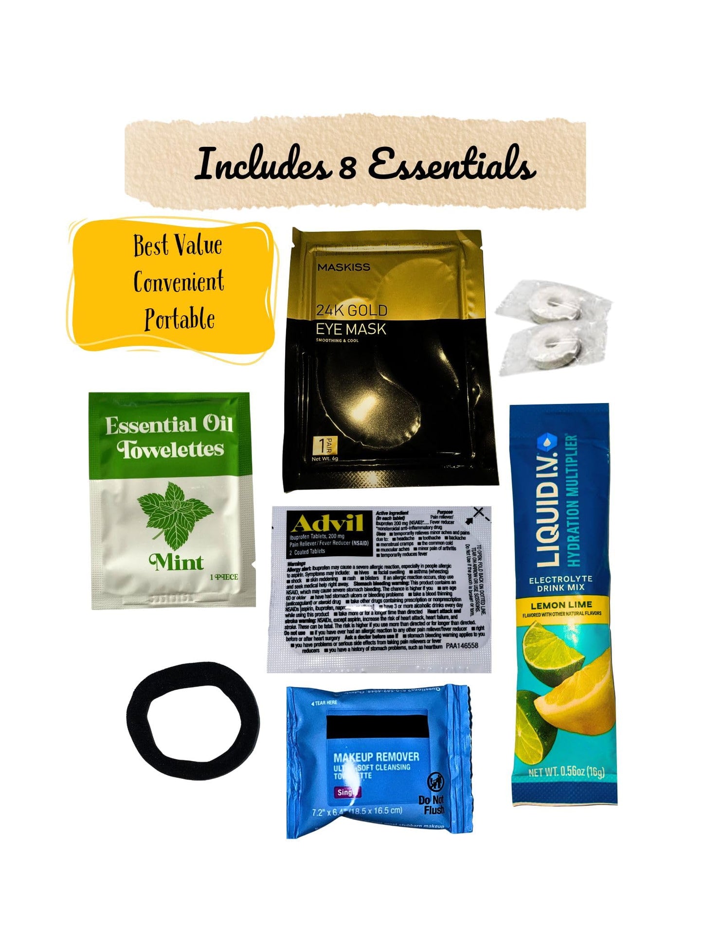 Hangover Kit – Pre-Filled Party Favor Bag | Recovery & Hydration Goodie for Bachelorette, Wedding, Birthday, Girls Trip & Celebrations