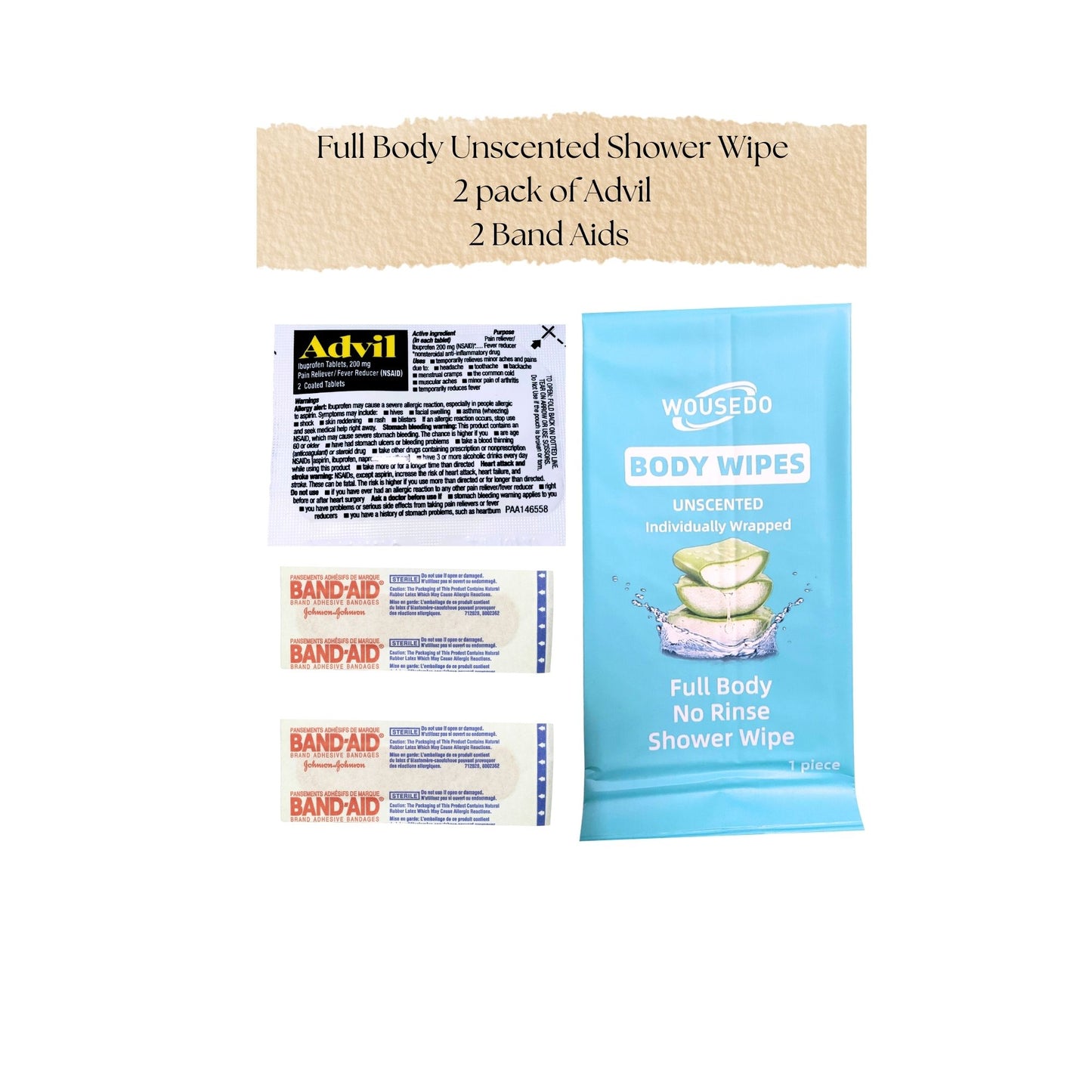 Hangover Kit (1 Pack) Pre Filled Party Favors, Goodie Bags, Gift for Bachelorette, Wedding, 21st Birthday, Girls Trip and All Celebrations